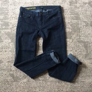 J crew toothpick, mid rise jeans